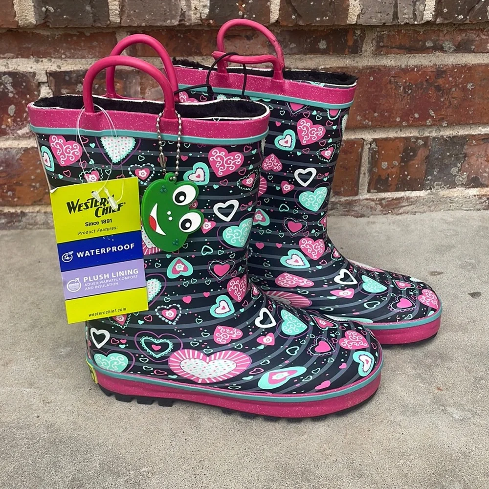 NWT Western Chief Plush Lined Rain Boots! 13